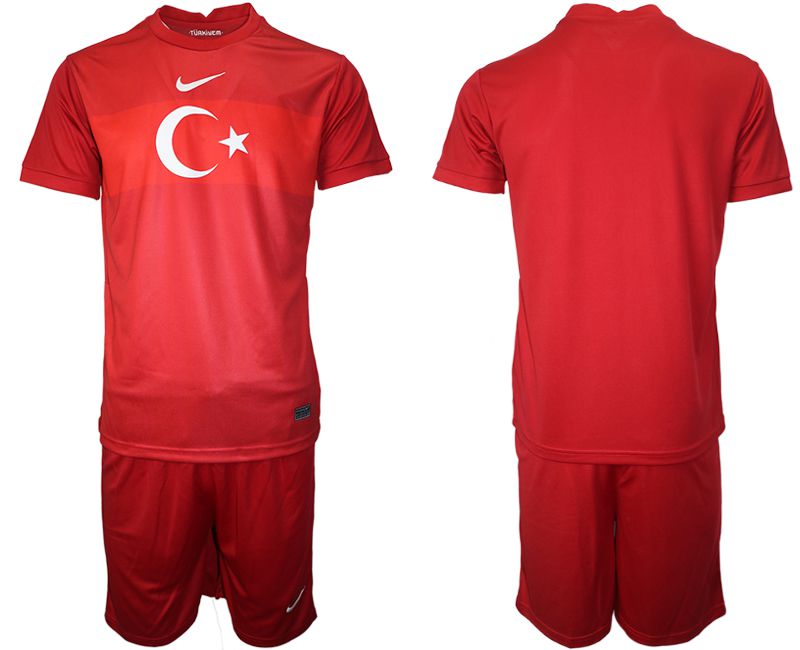 Men 2020-2021 European Cup Turkey Blank home red Soccer Jersey-0
